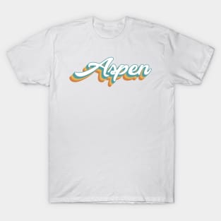 Aspen Colorado Retro Lettering T-Shirt